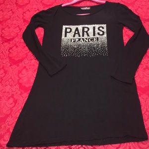 Lightweight Paris Sparkling knit tunic or mini dress
